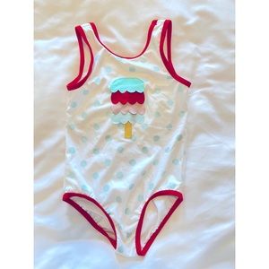 Toddler girl size 4 Harper Canyon polka dot bathing suit